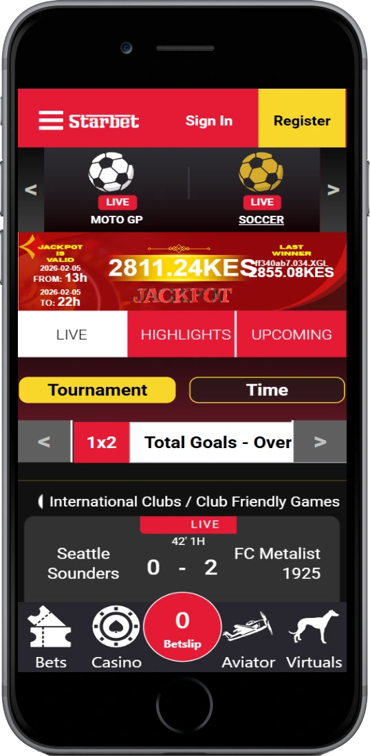 Starbet Kenya Mobile Interface